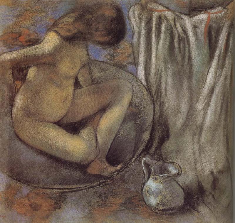 Edgar Degas the lady in the tub oil painting picture